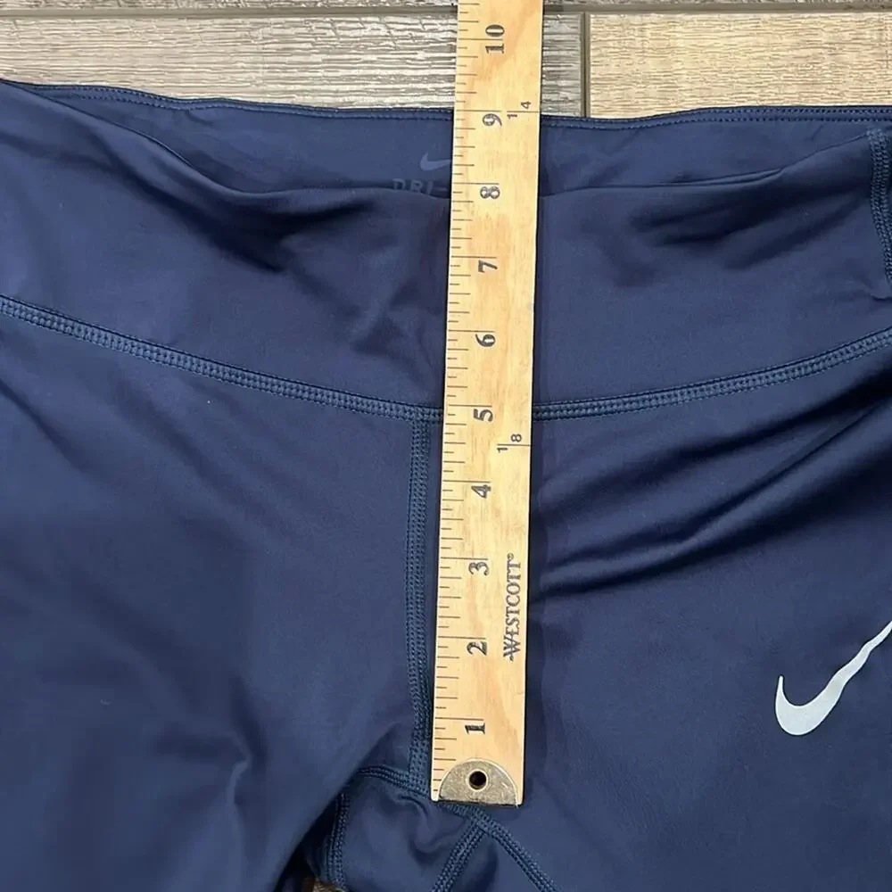 Nike Women's Dri-FIT Power Essential Cropped Running Tight Dark Blue Size S